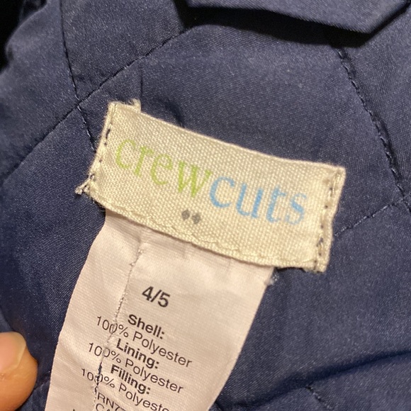 CREWCUTS BOYS PUFFER JACKET SIZE 4/5 color blue - Picture 6 of 13